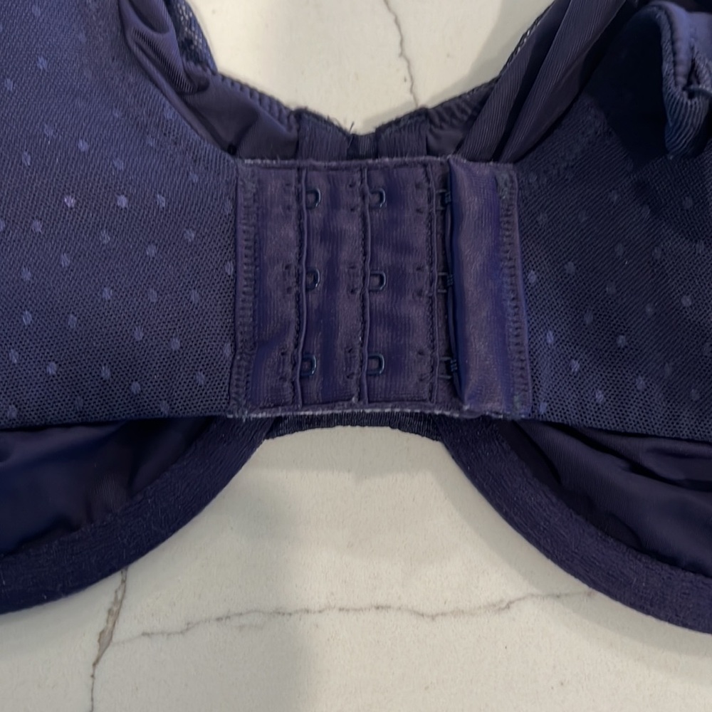 Wacoal Womens 34 DDD Navy Blue 855303 Back Appeal Bra Smoothing - Picture 4 of 5